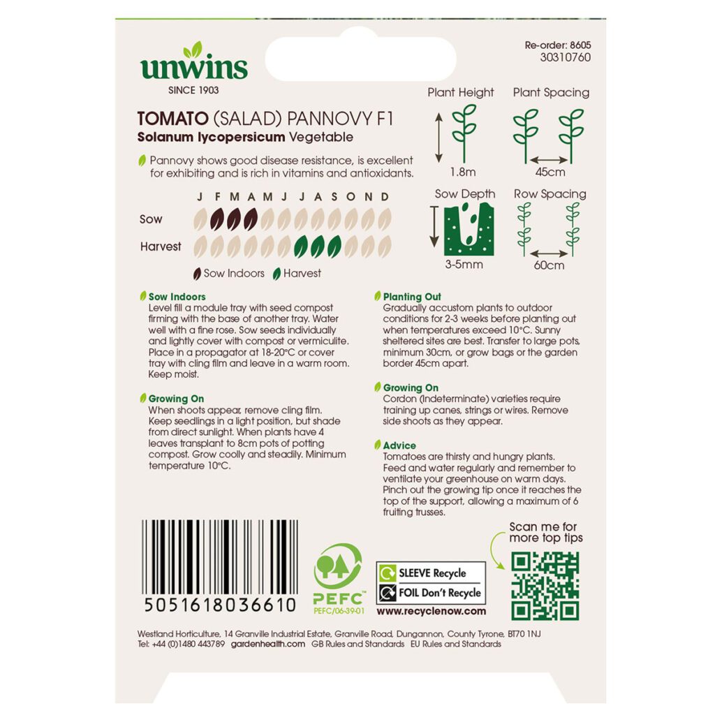 Unwins Tomato Pannovy Seeds 5051618036610 2